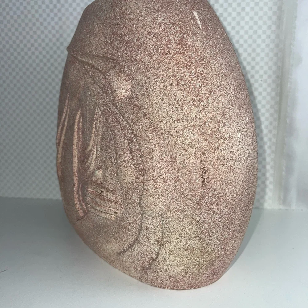 South‎ West NAVAJO INDIAN SAND ART VASE. 3D Art Native Women. 23”X12
